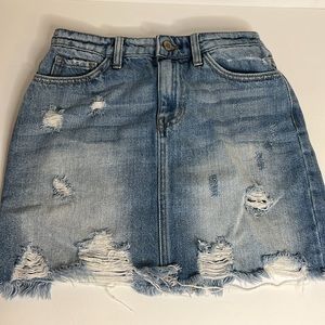 KanCan Denim Signature High Rise Mini Skirt Size XS